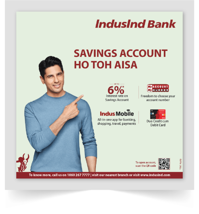 IndusInd Bank - Our work sample
